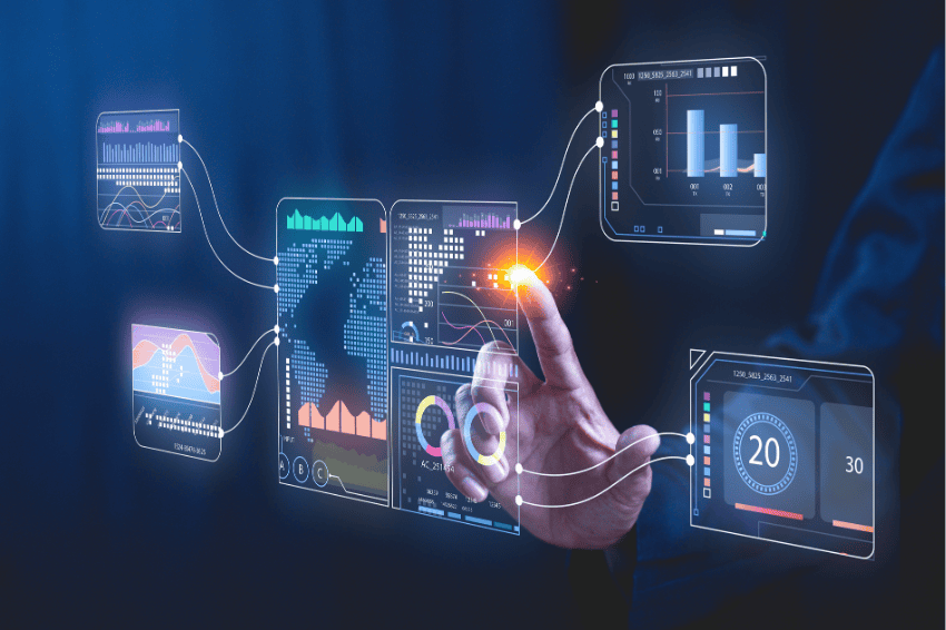 High technology screen representing digital transformation